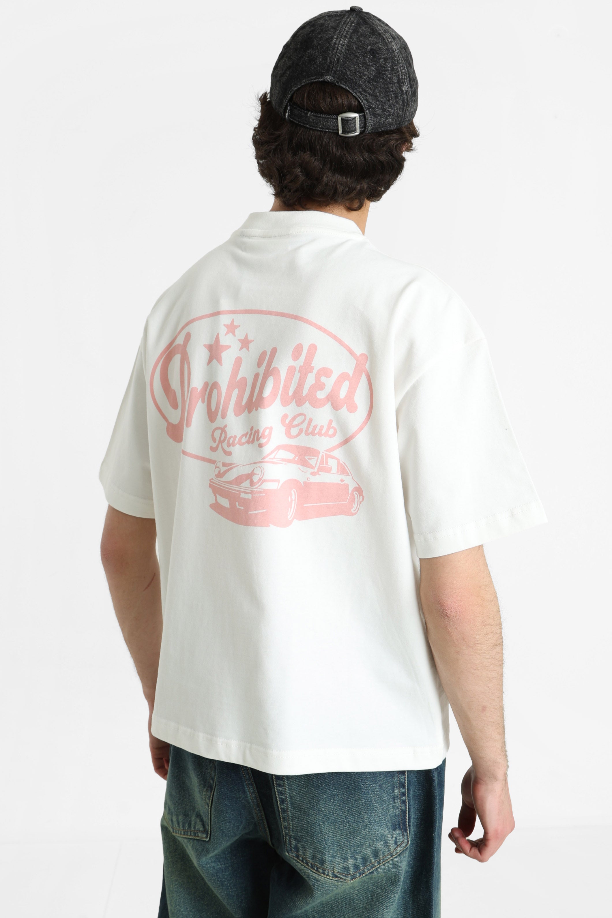 Tuning Club T-Shirt - Offwhite + Light Pink