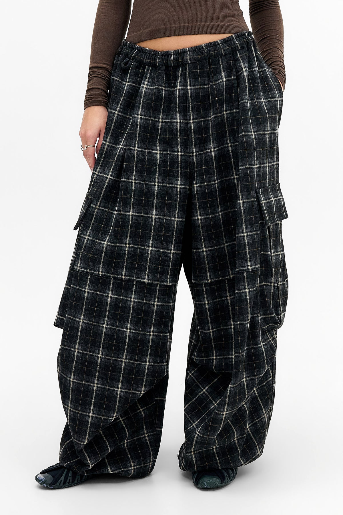 Check Cargohose - Black