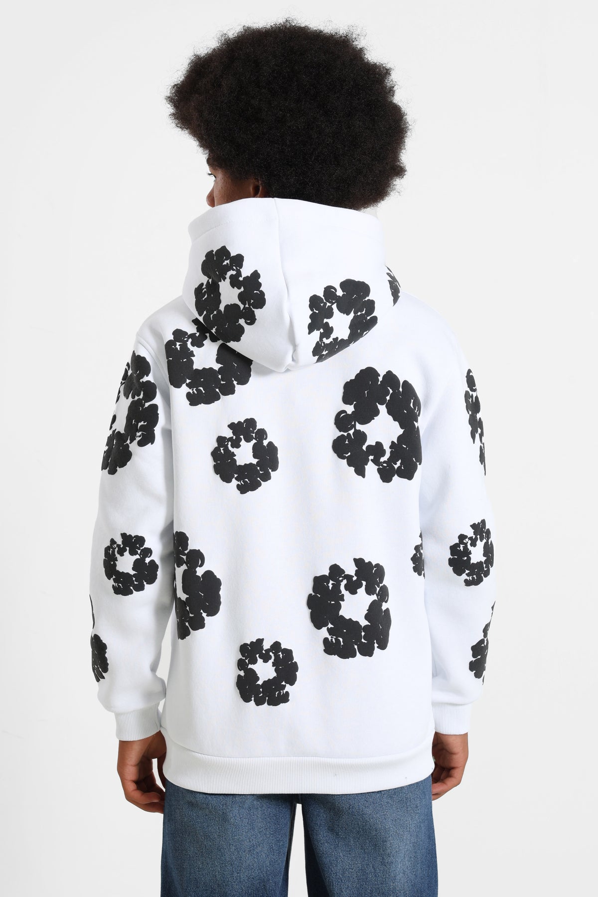 Sweat zippé à capuchon - White + Black