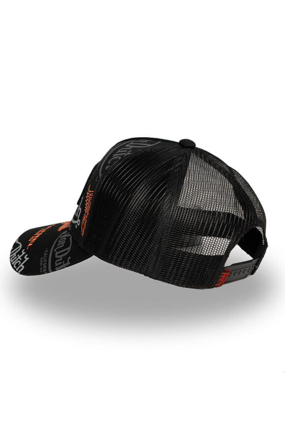 Casquette trucker / snapback - Black + Grey + Orange