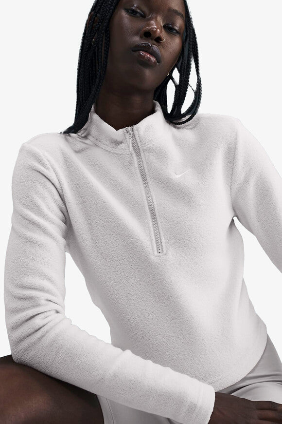 Frottee Crop Sweatshirt - Light Orewood Brown