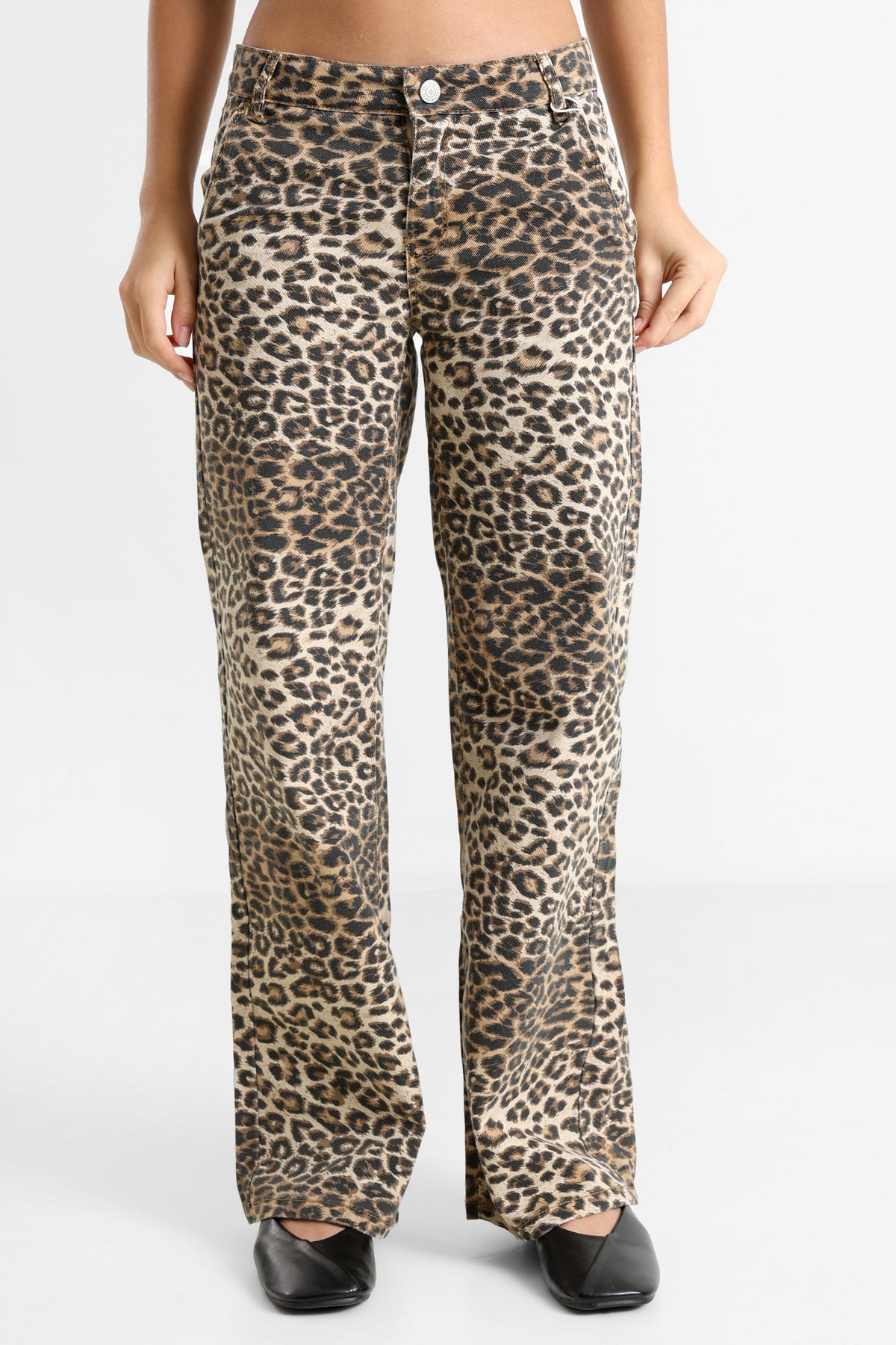 NKFROSE wide leg trousers - Leopard