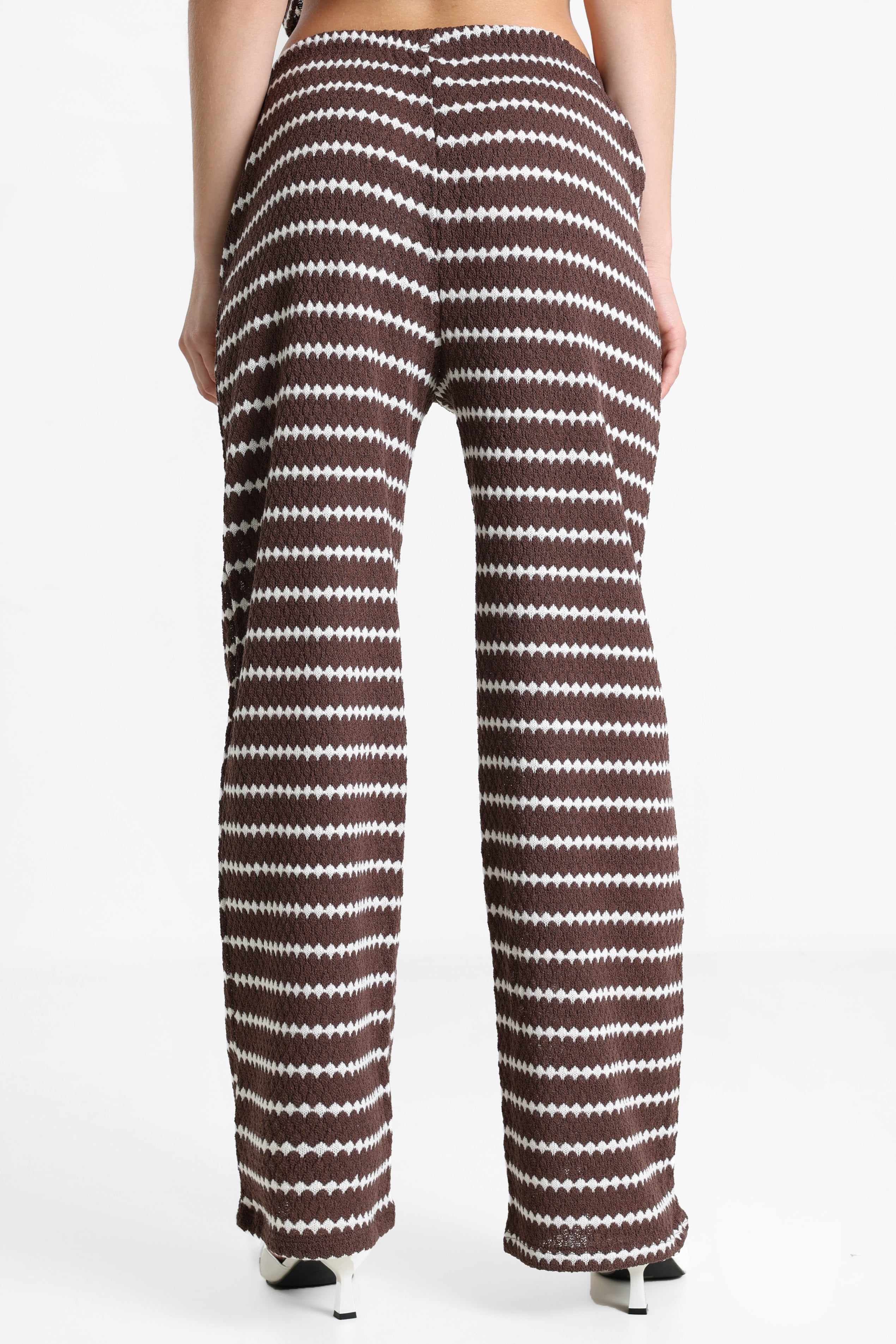 ONLEVA Wide Leg Strickhose - Shopping Bag + Cloud Dancer