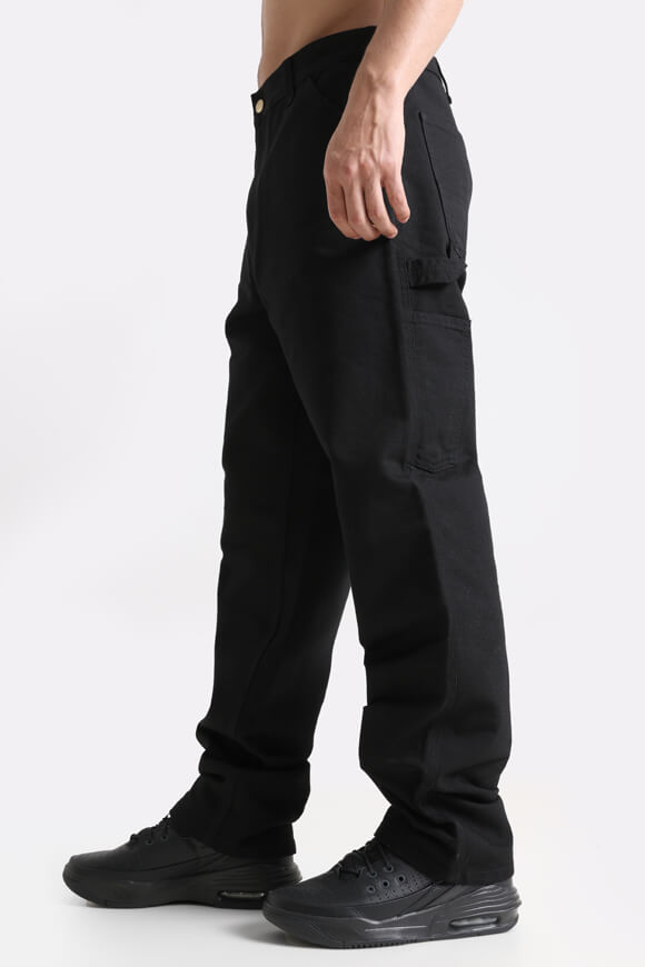 Single Knee Relaxed Straight Fit Jeans L32 - Black Rinsed