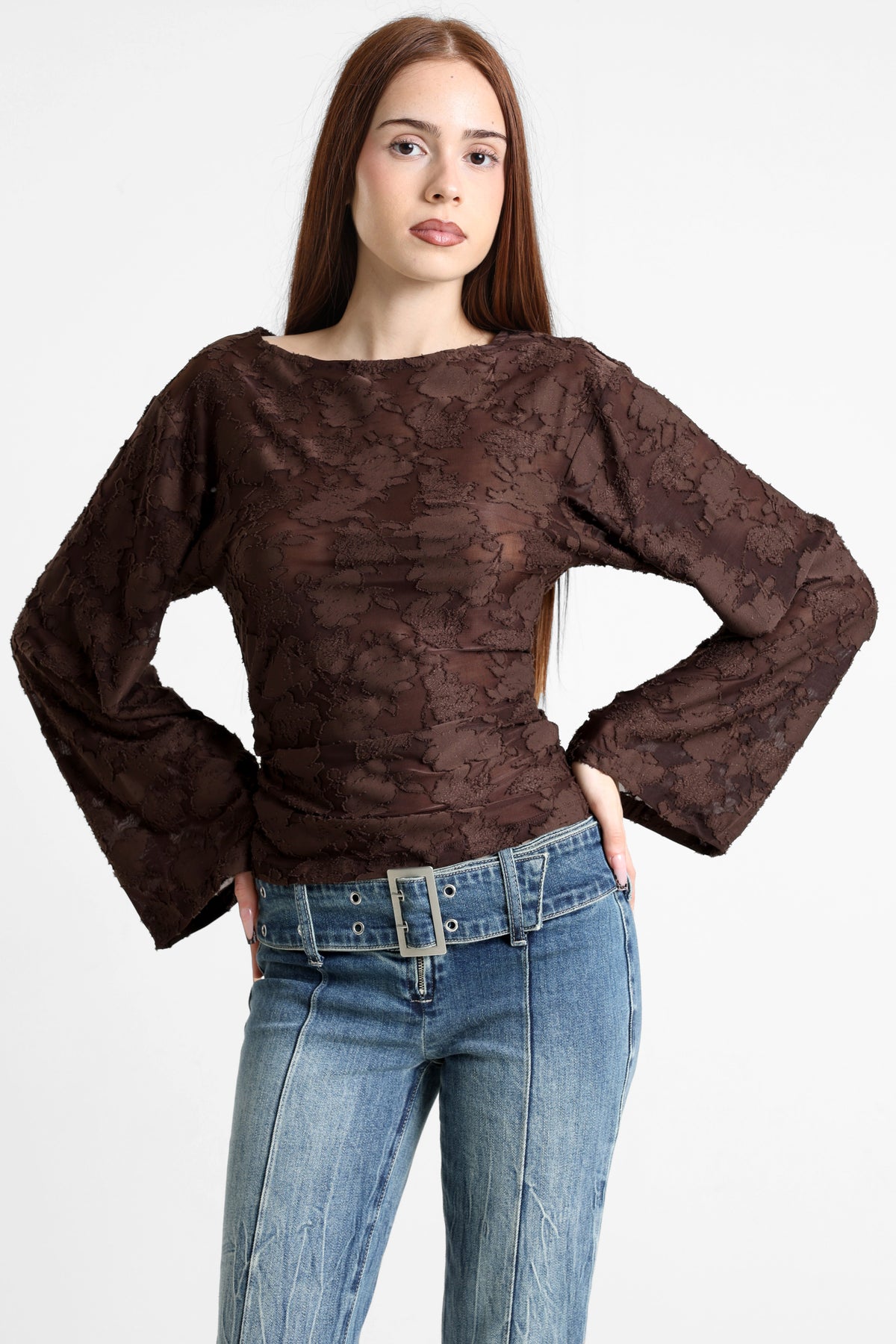 ONLNADIA Langarmshirt - Coffee Bean