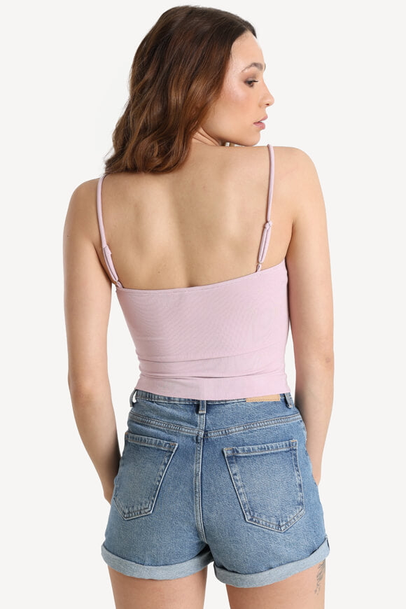 Crop Trägertop - Altrosa