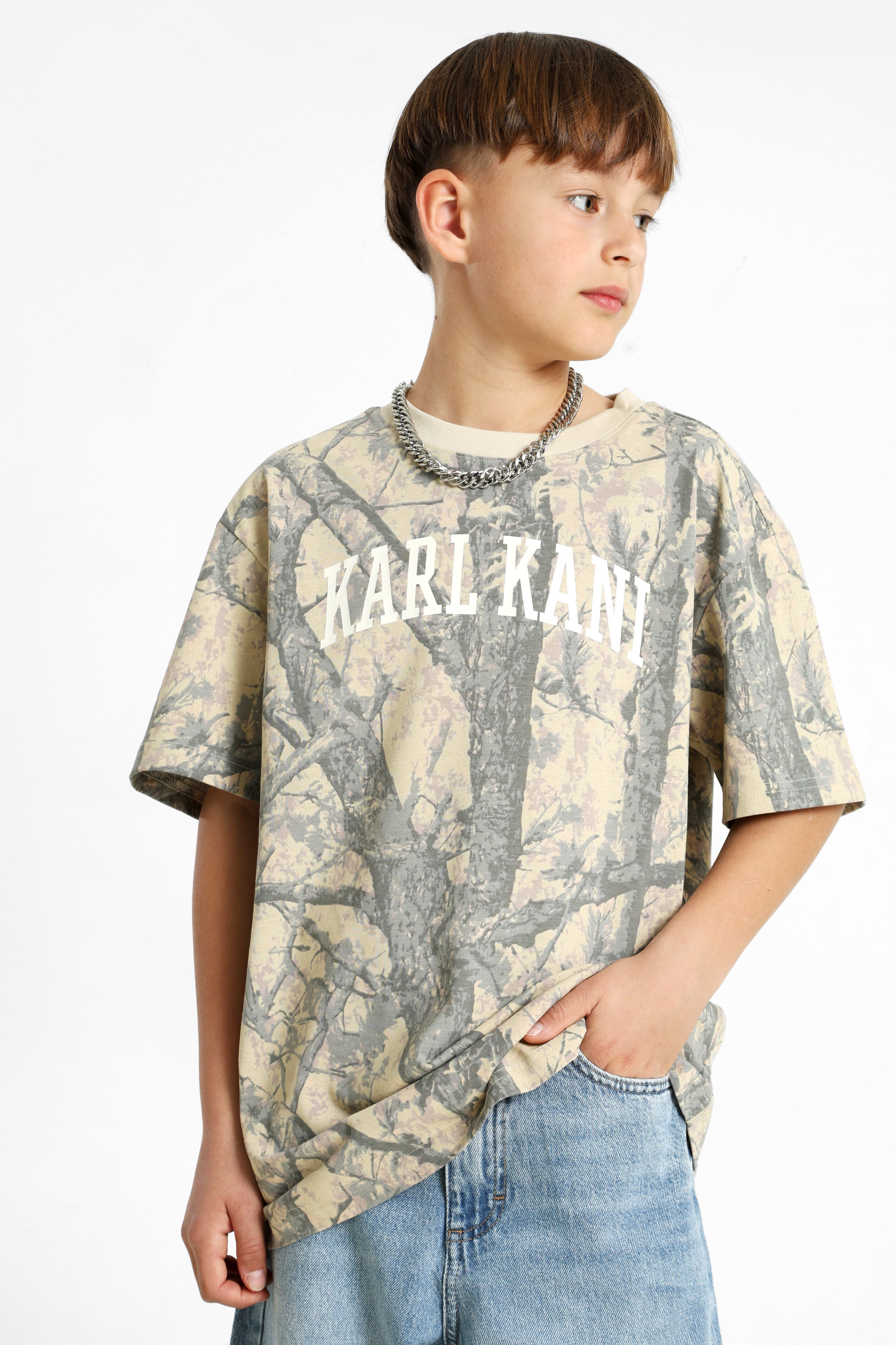 Heritage Wood Camo t-shirt - Beige + Multicolor
