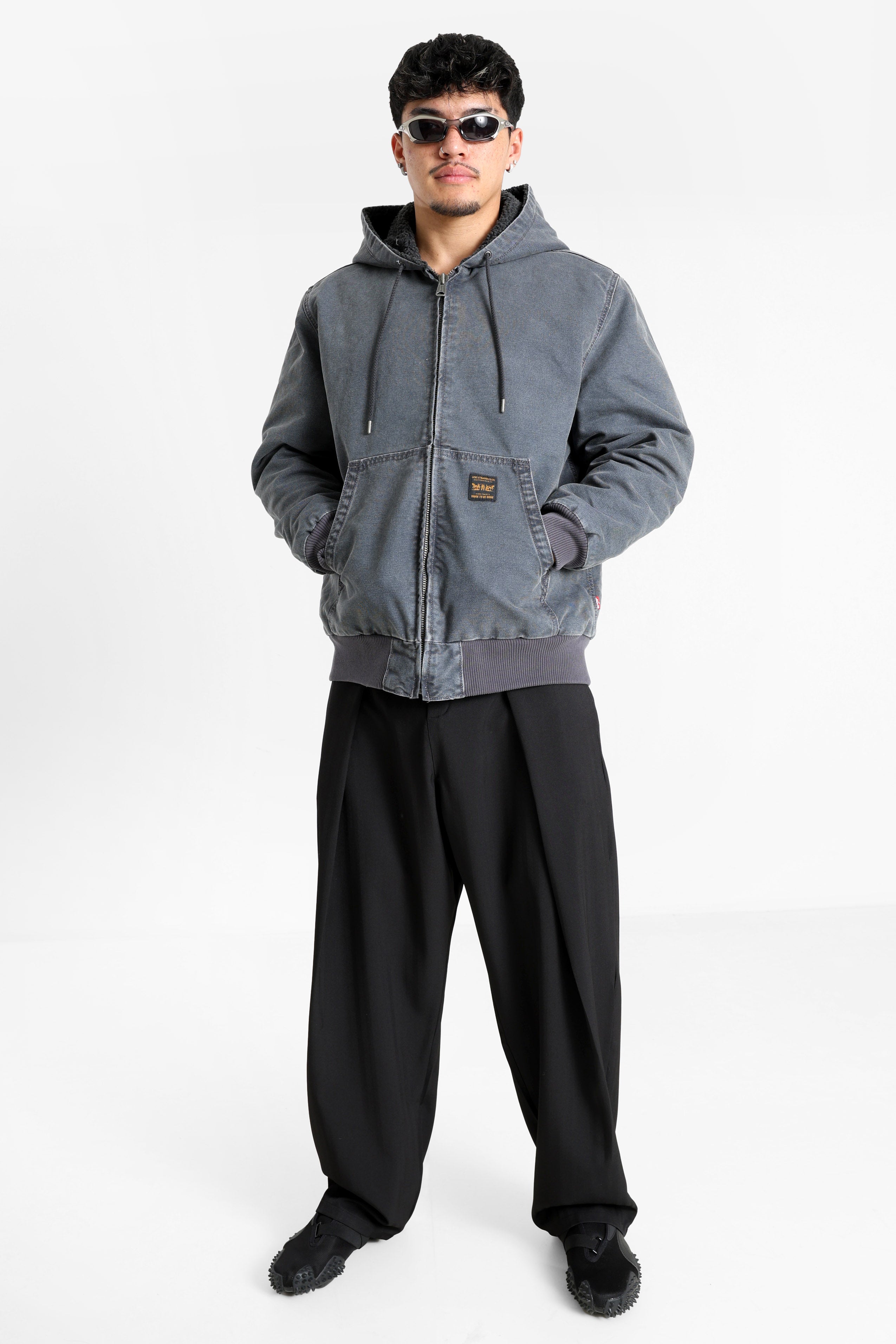 Potrero giacca in denim imbottita - Periscope Grey