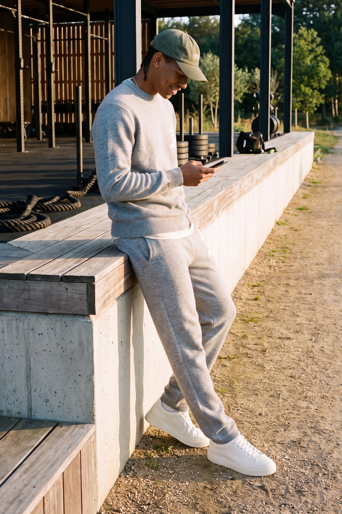 Pantaloni in maglia JPSTBILL - Light Grey Melange