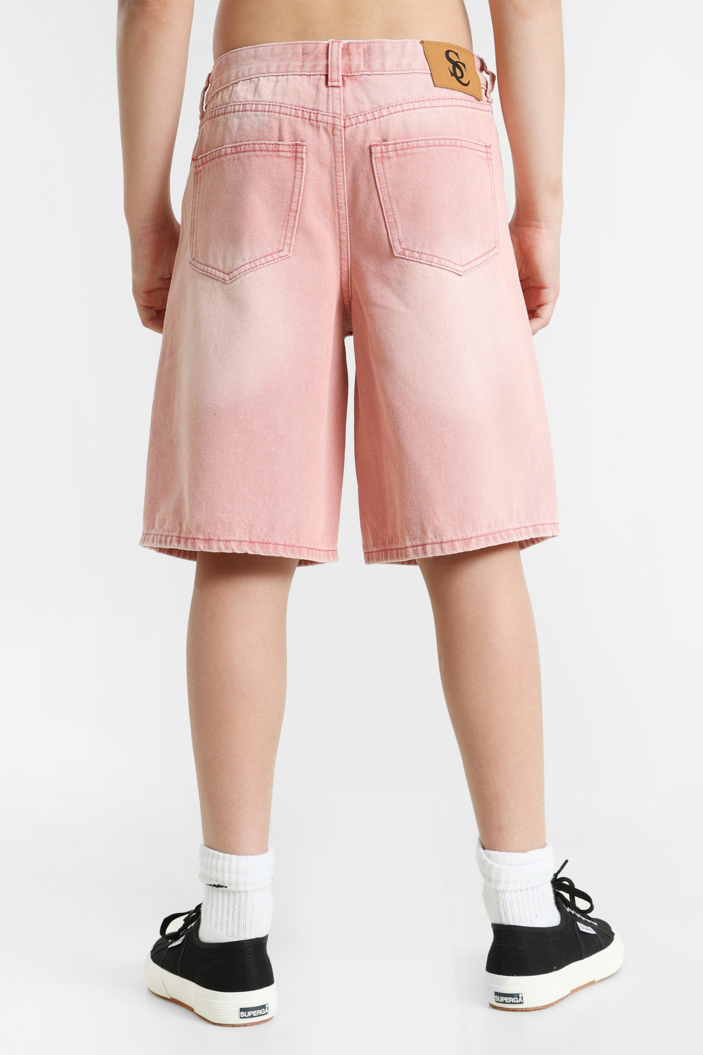 Jeans Bermudashorts - Used Pink