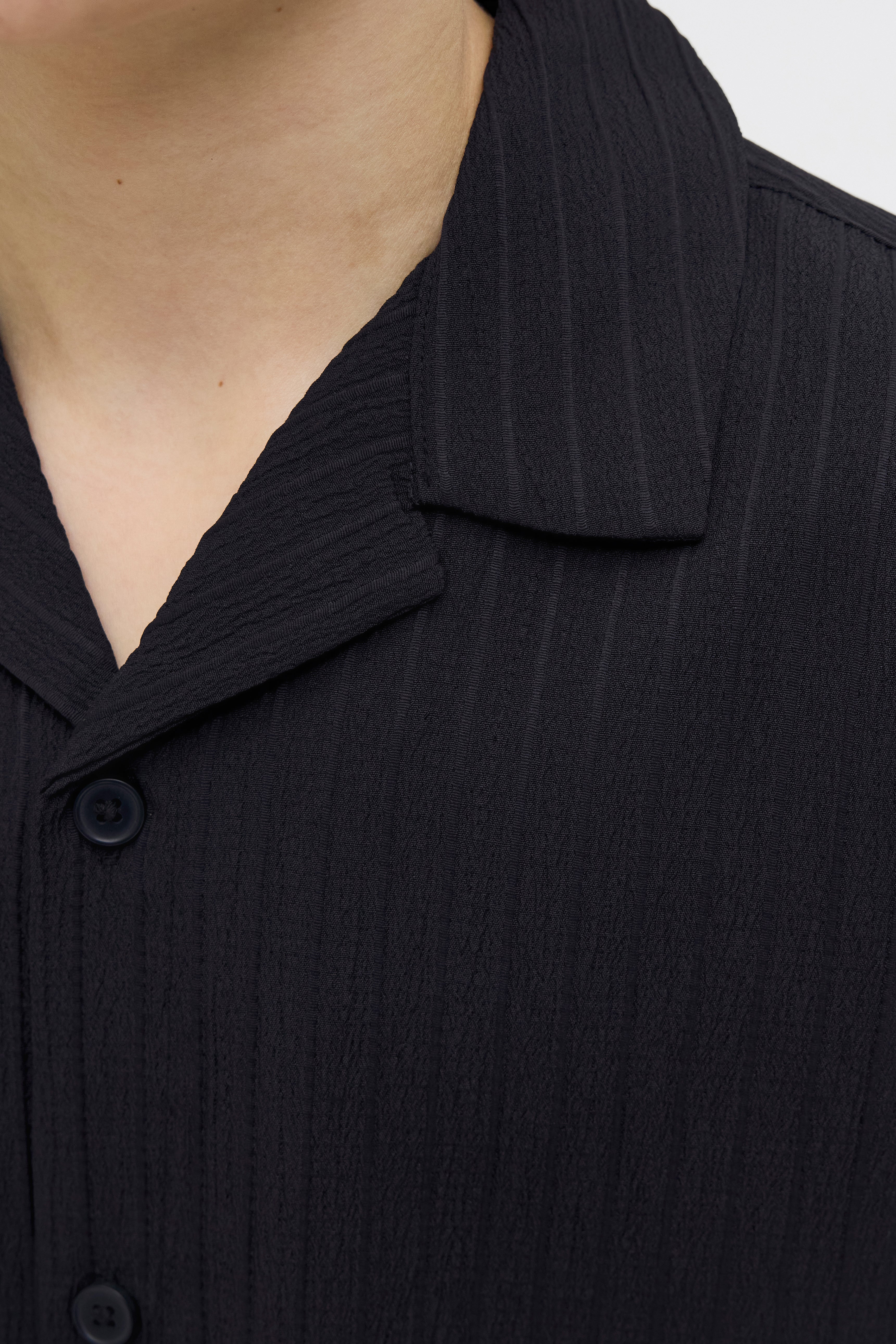JJMASSIMO chemise en tissu structuré - Black