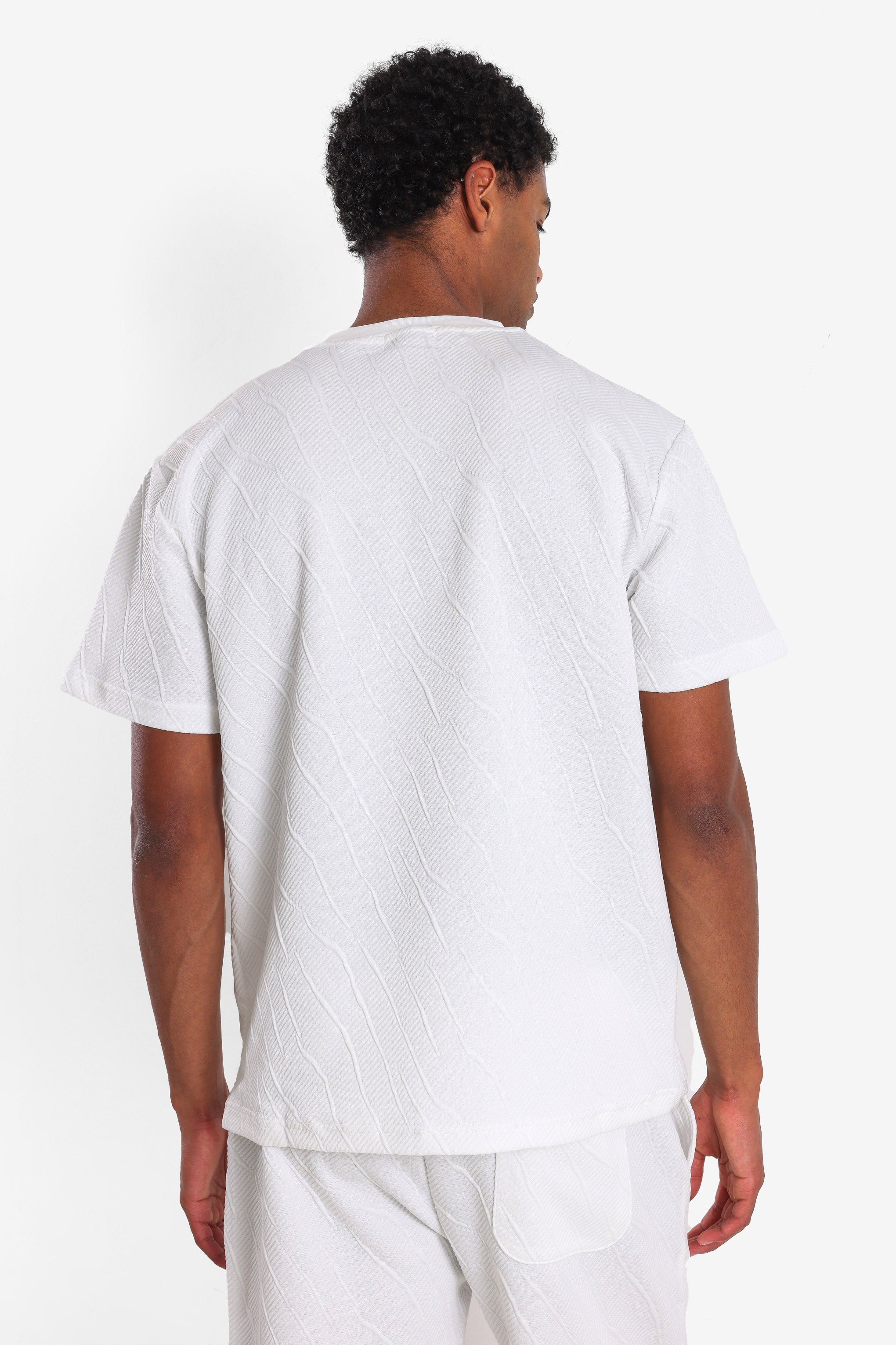Strukturiertes T-Shirt - Offwhite