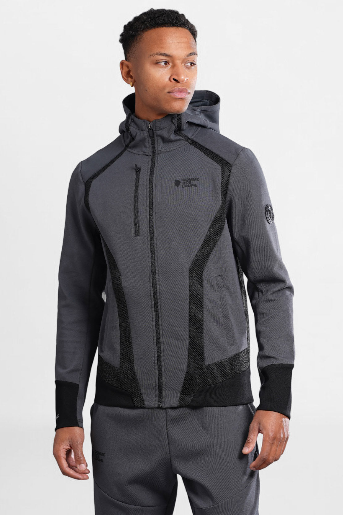 Shifter tracksuit jacket - Dark Grey + Black