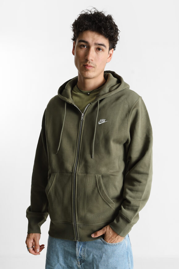 Sportswear Club Kapuzensweatjacke - Medium Olive