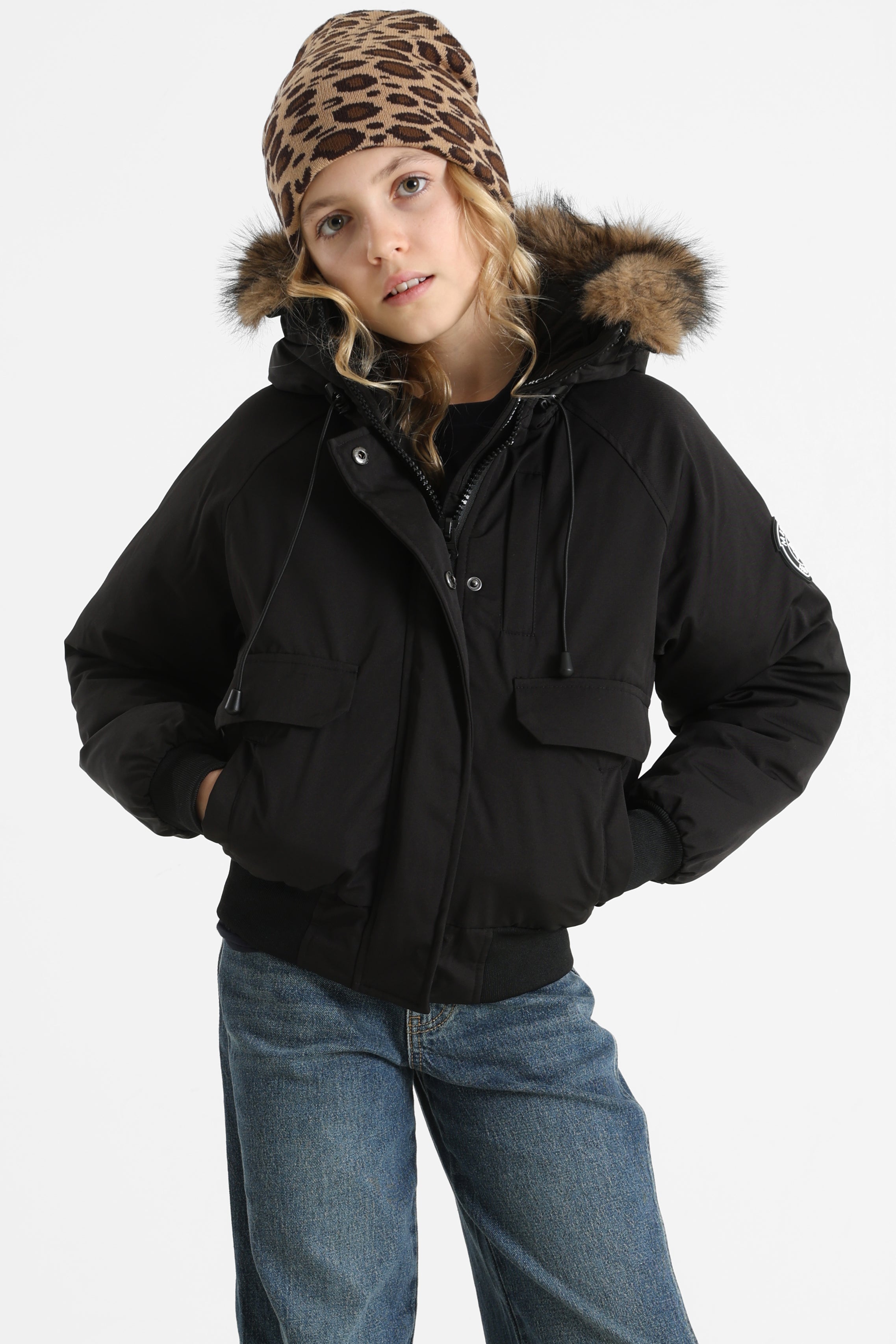 Veste aviateur matelassée - Noir