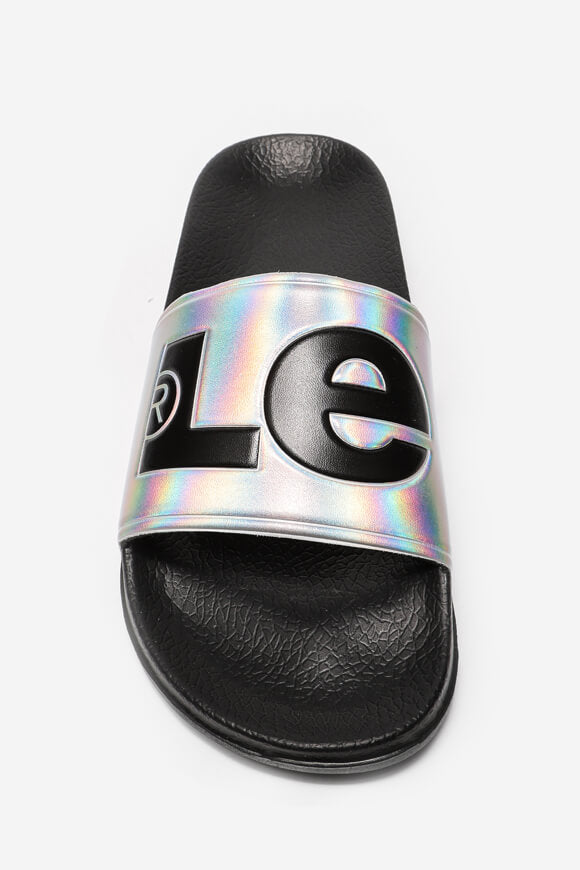 Pantoletten - Silver + Black