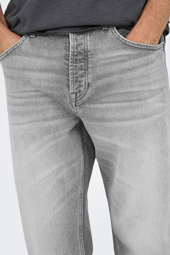 Jeans Edge, vestibilità dritta, lunghezza 32 - Medium Grey Denim