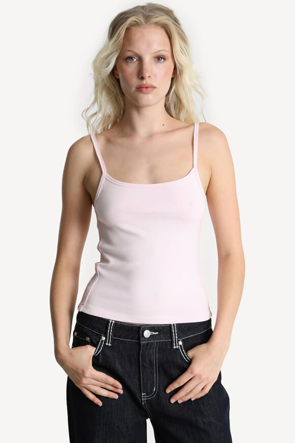 Crop Trägertop - Hell Pink