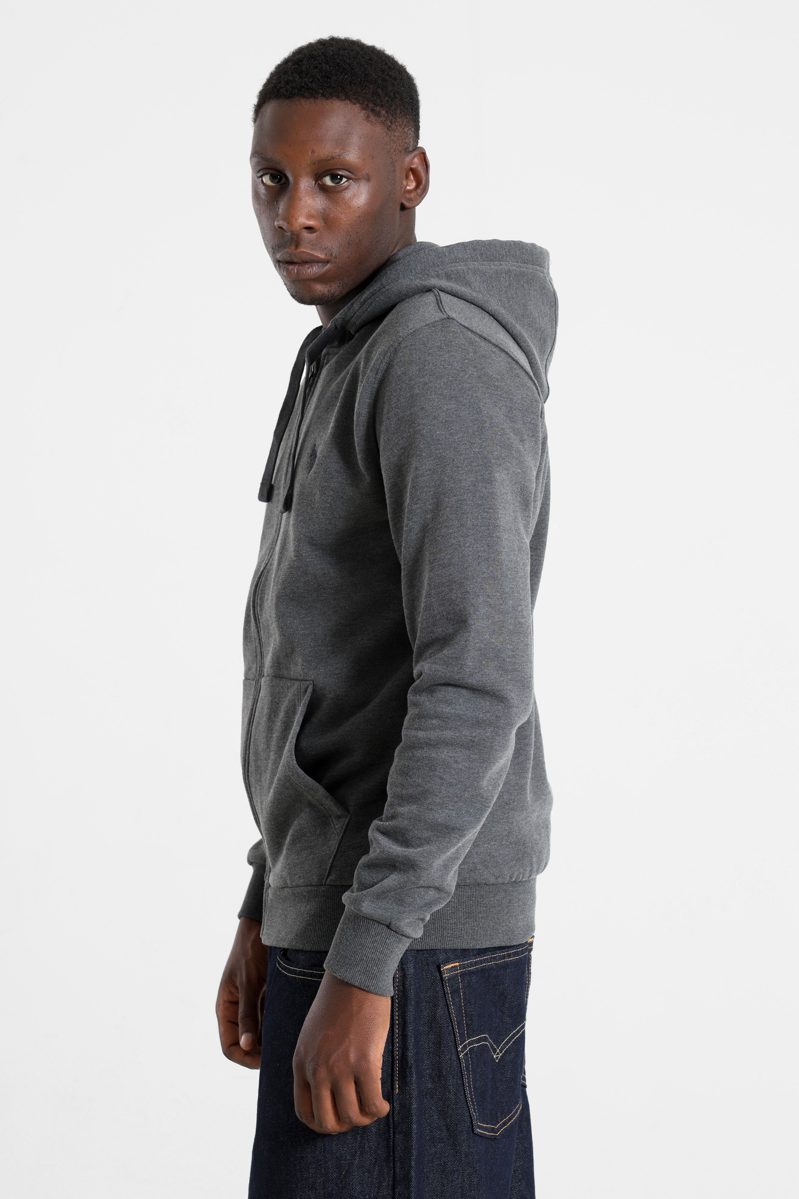 Luke Kapuzensweatjacke - Dark Grey Heather