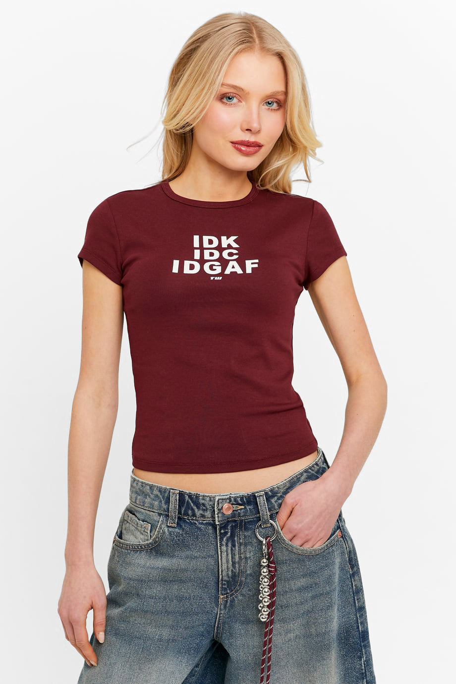 Crop T-Shirt - Bordeaux