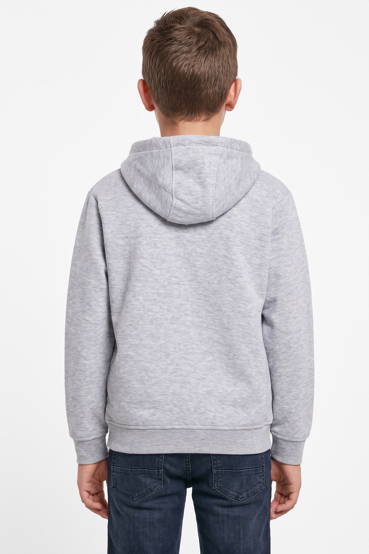 Sweat zippé à capuchon - Heathergrey