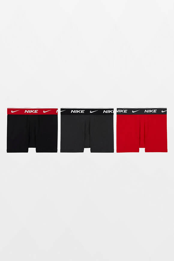 Dreierpack Boxershorts - University Red + Anthracite + Black