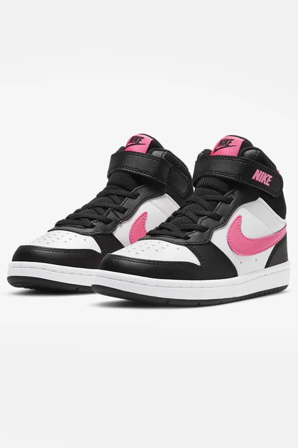 Court Borough 2 Kids Sneaker - White + Black + Sunset Pulse