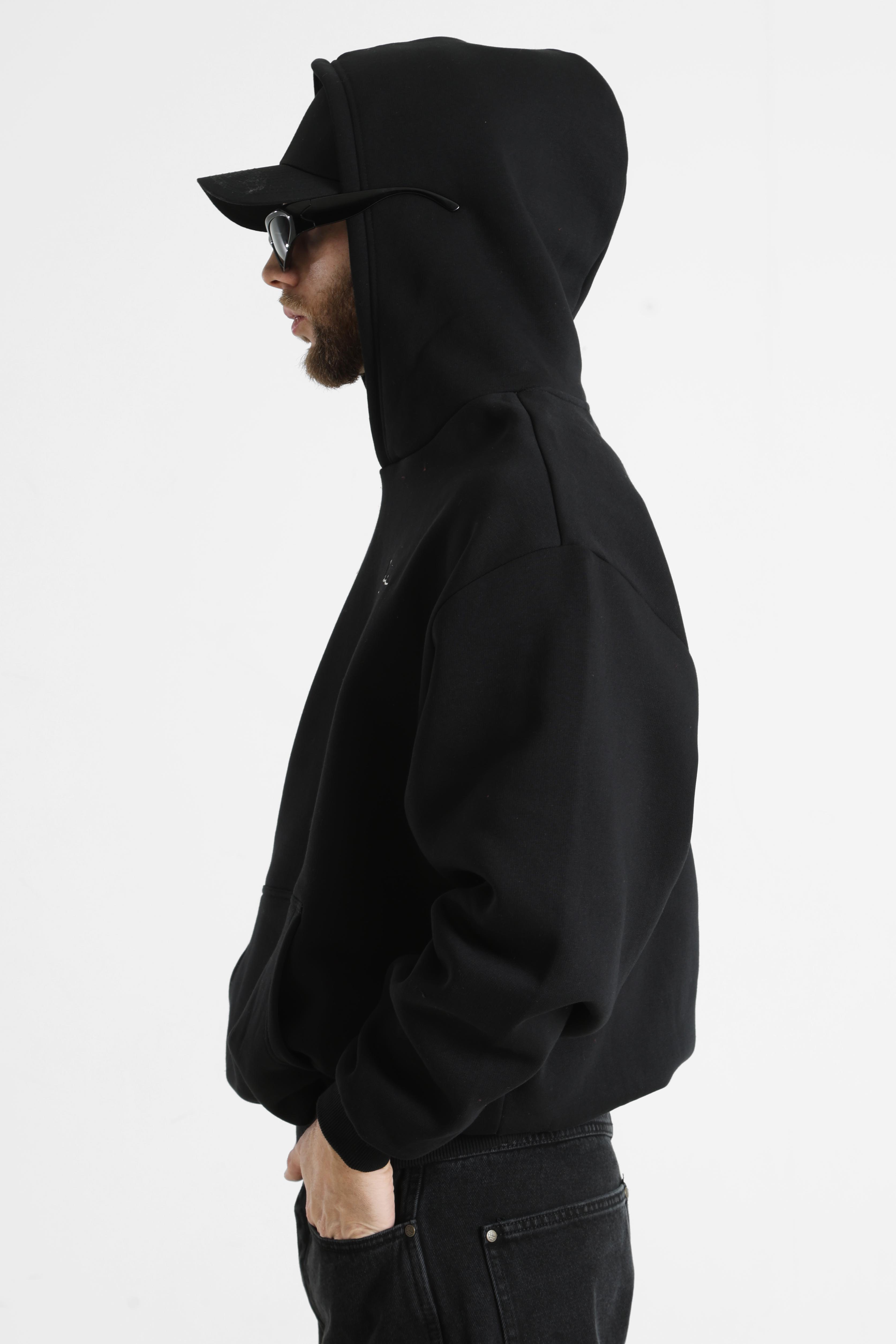 Kapuzensweatshirt - Black