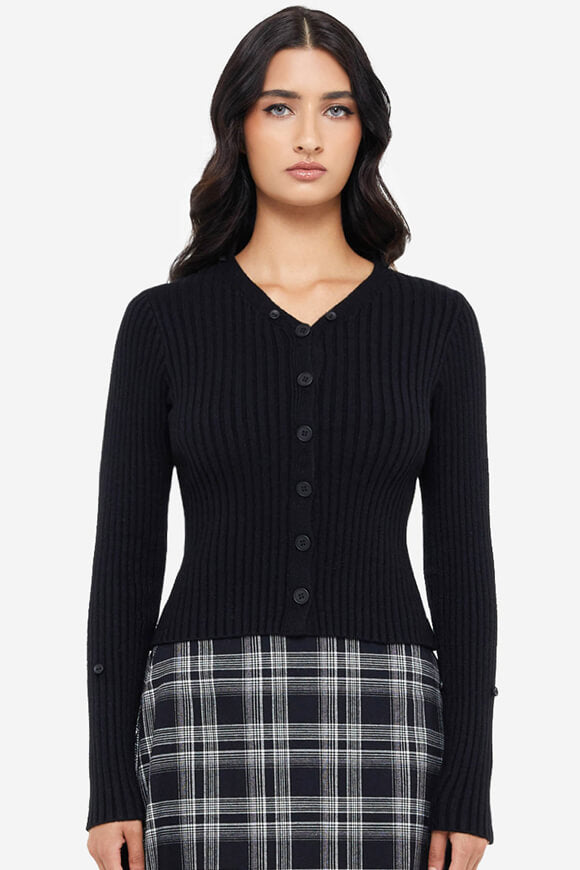 Hazeveil - Cardigan strutturato - Nero