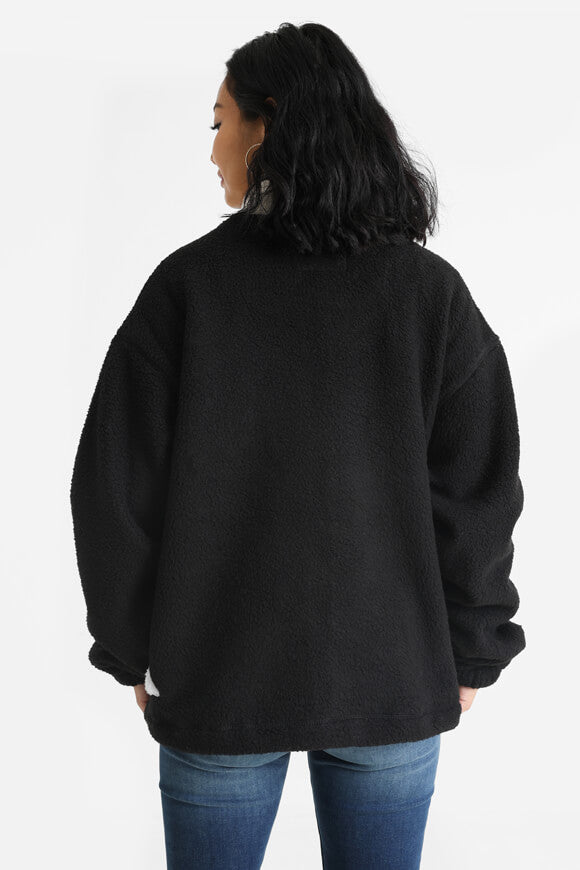 Teddy Jacke - Schwarz + Offwhite