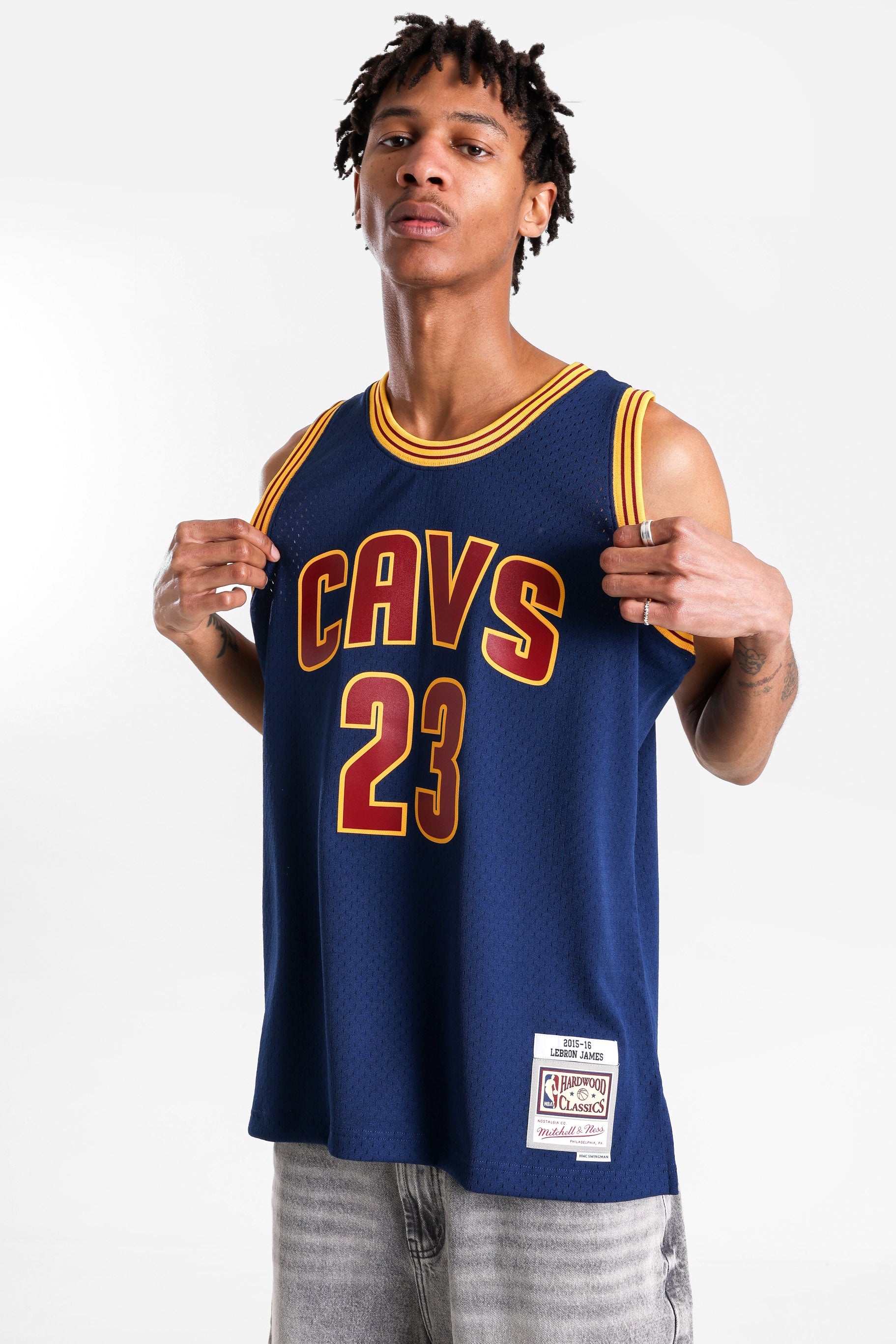 Mesh Tanktop - Navy + Yellow