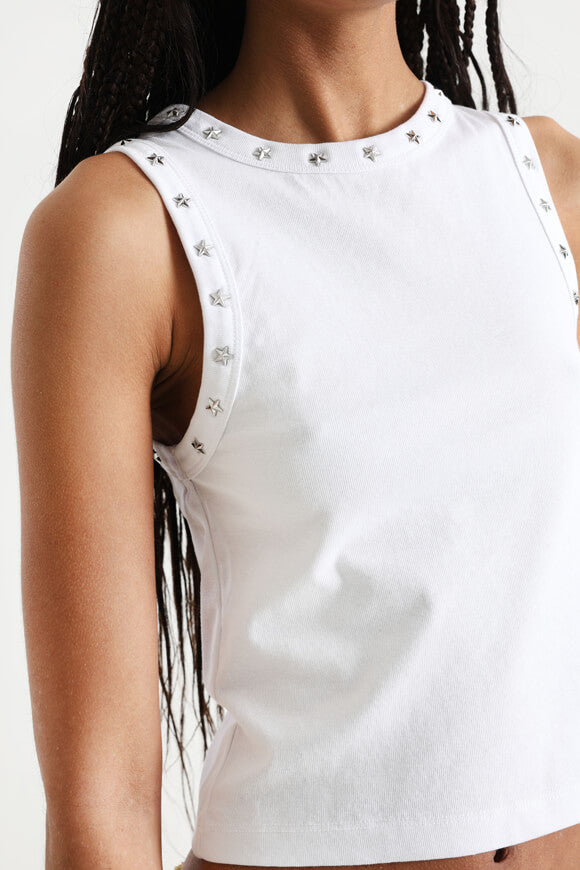 Crop tank top - white