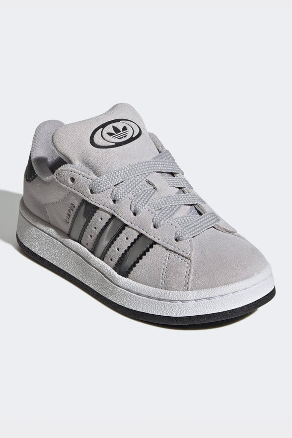 Campus 00s Kids Sneaker - Grey Two + Metallic Silver + Core Black