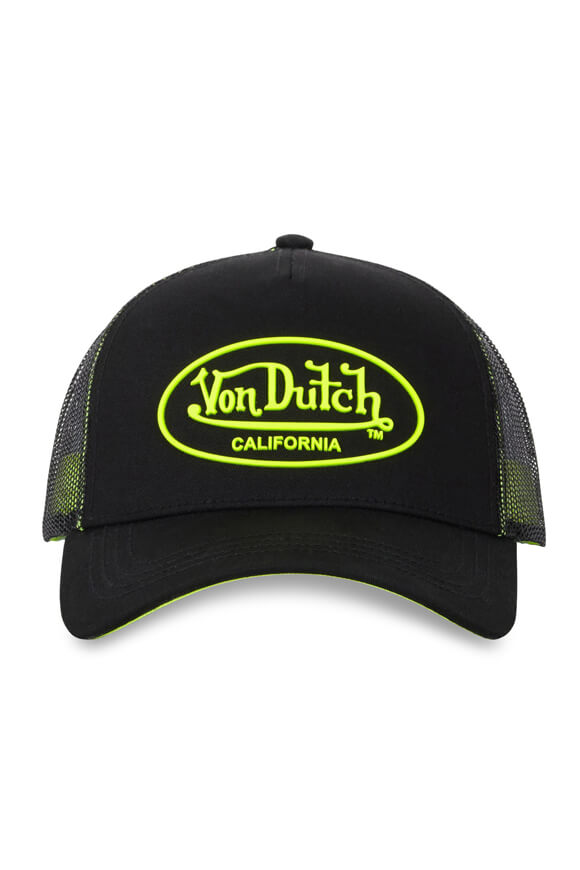 Casquette trucker / snapback - Black + Lime