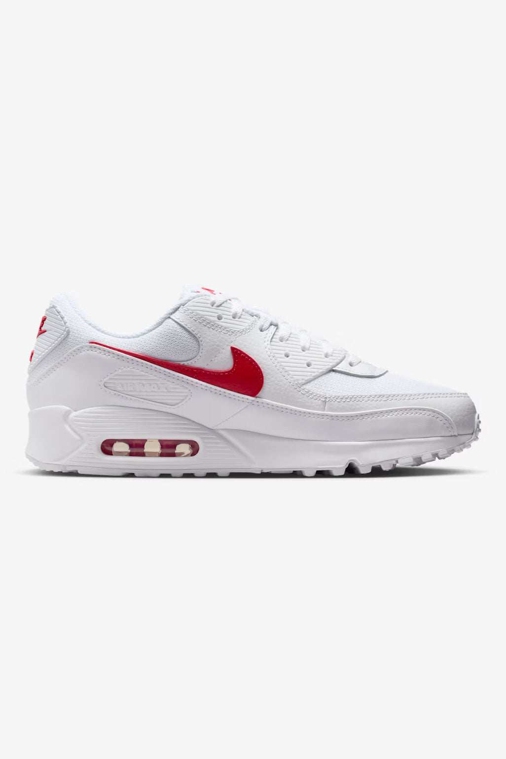 Air Max 90 Sneaker - White + University Red