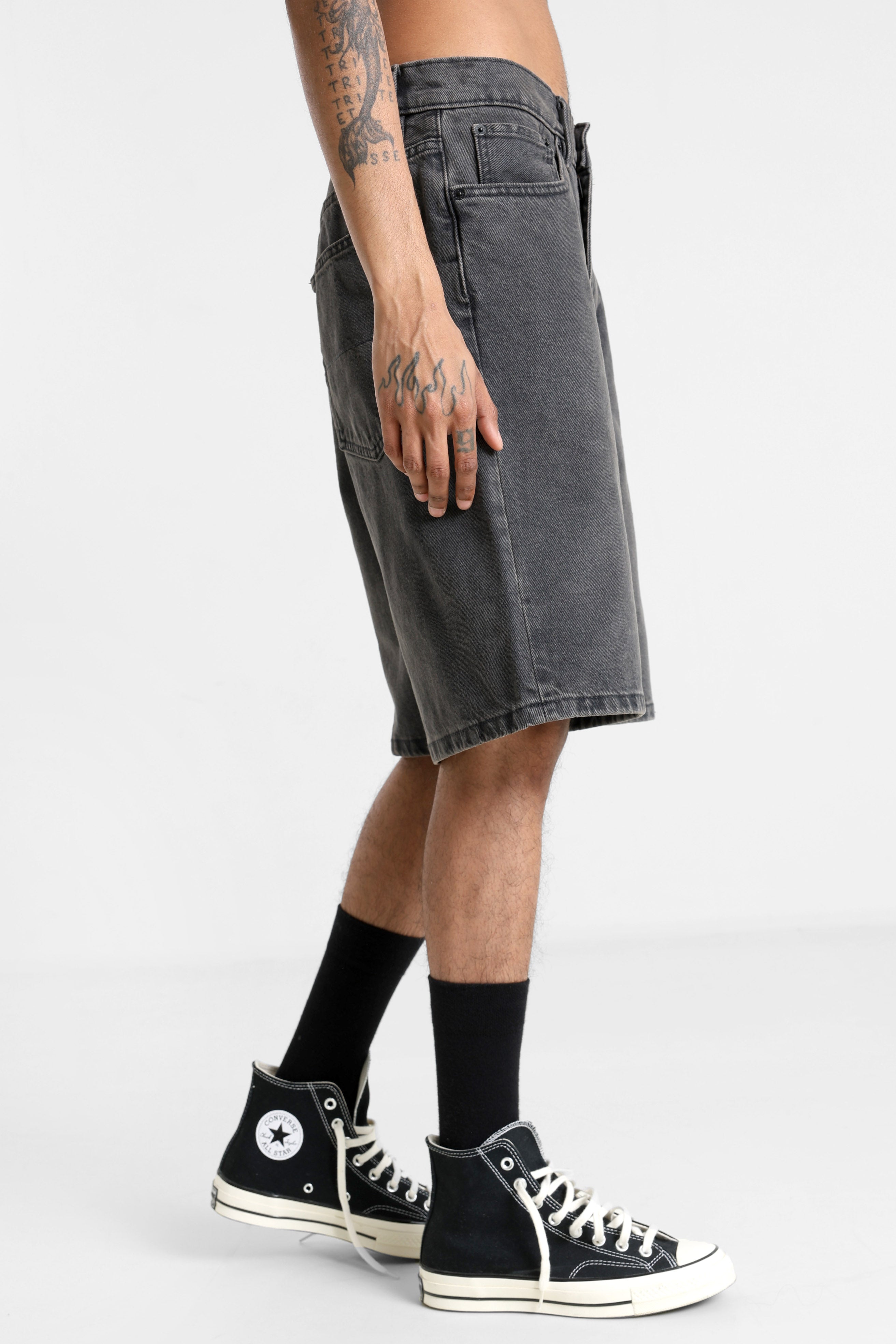 Check-5 bermuda en jean baggy fit - Washed Black