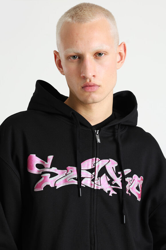 Kapuzensweatjacke - Schwarz