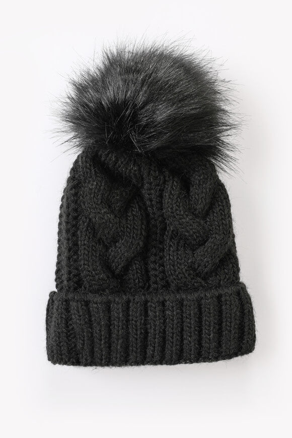 Pom-pom beanie - Black