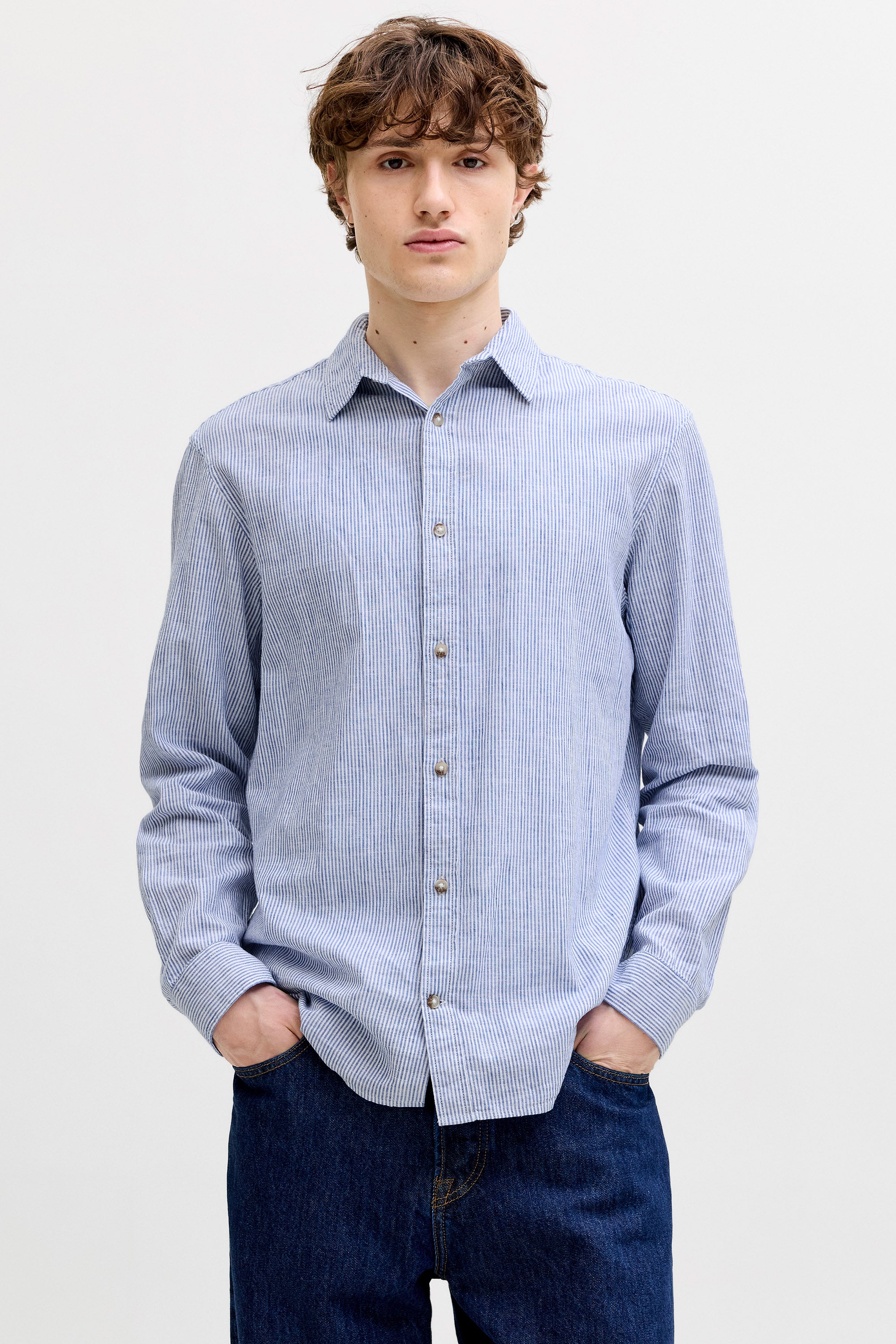 JJESUMMER Leinenhemd - Infinity