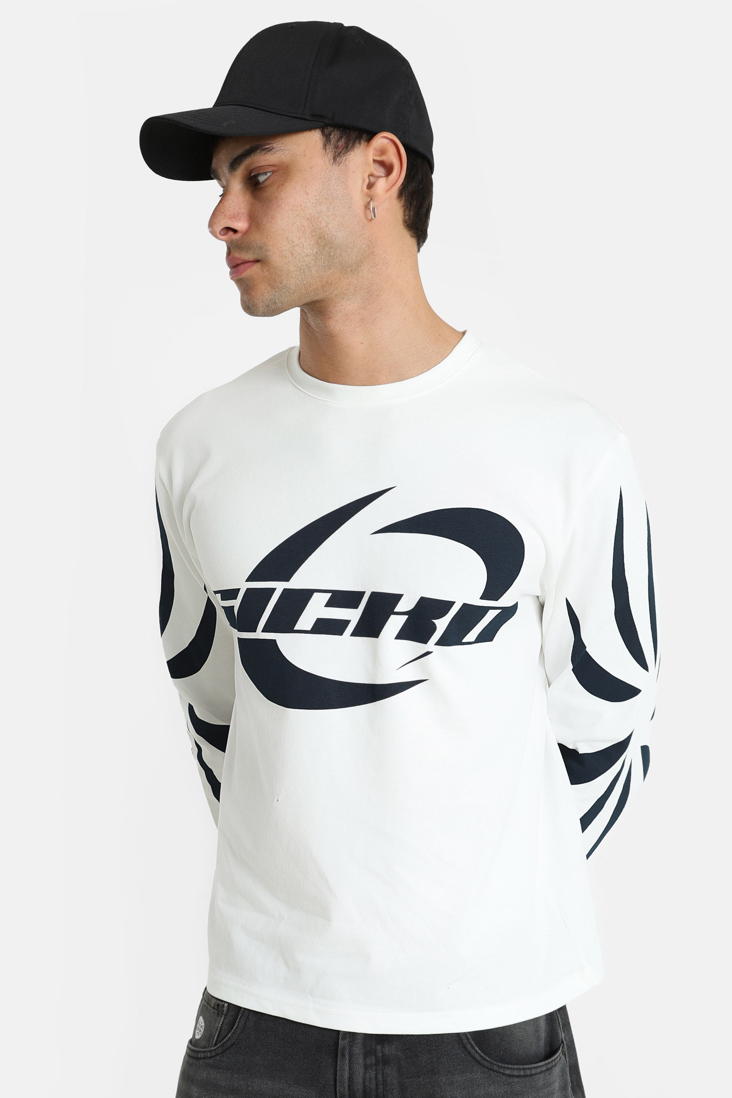 Shirt manches longues - Ecru + Noir