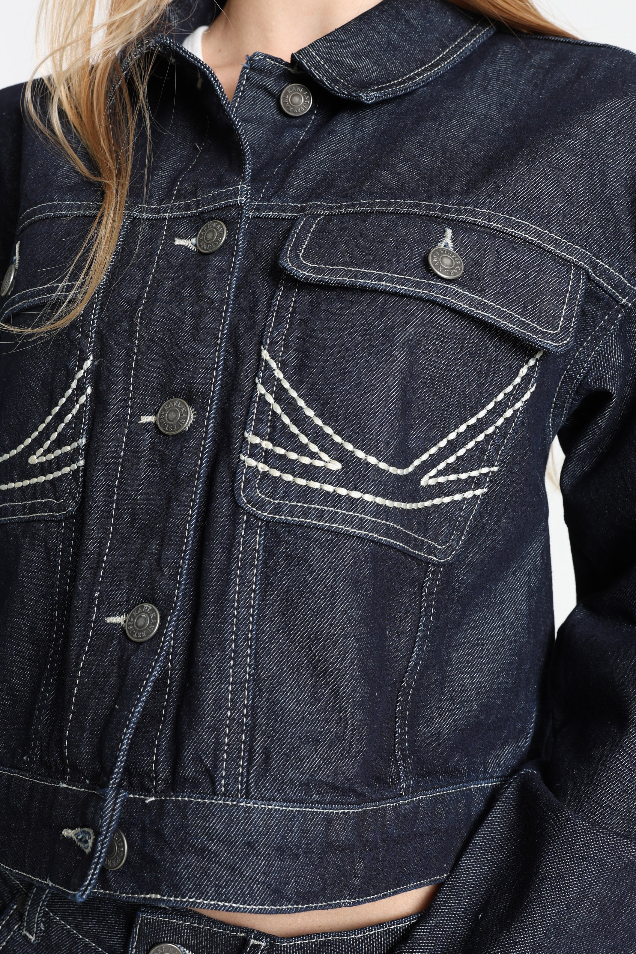 Crop Jeansjacke - Blue