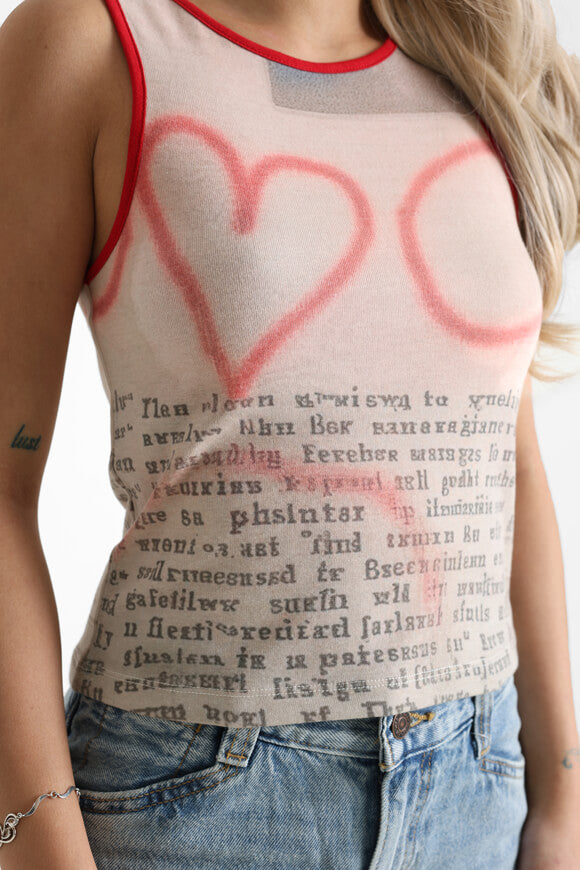 Bobby Crop Tank Top - Beige