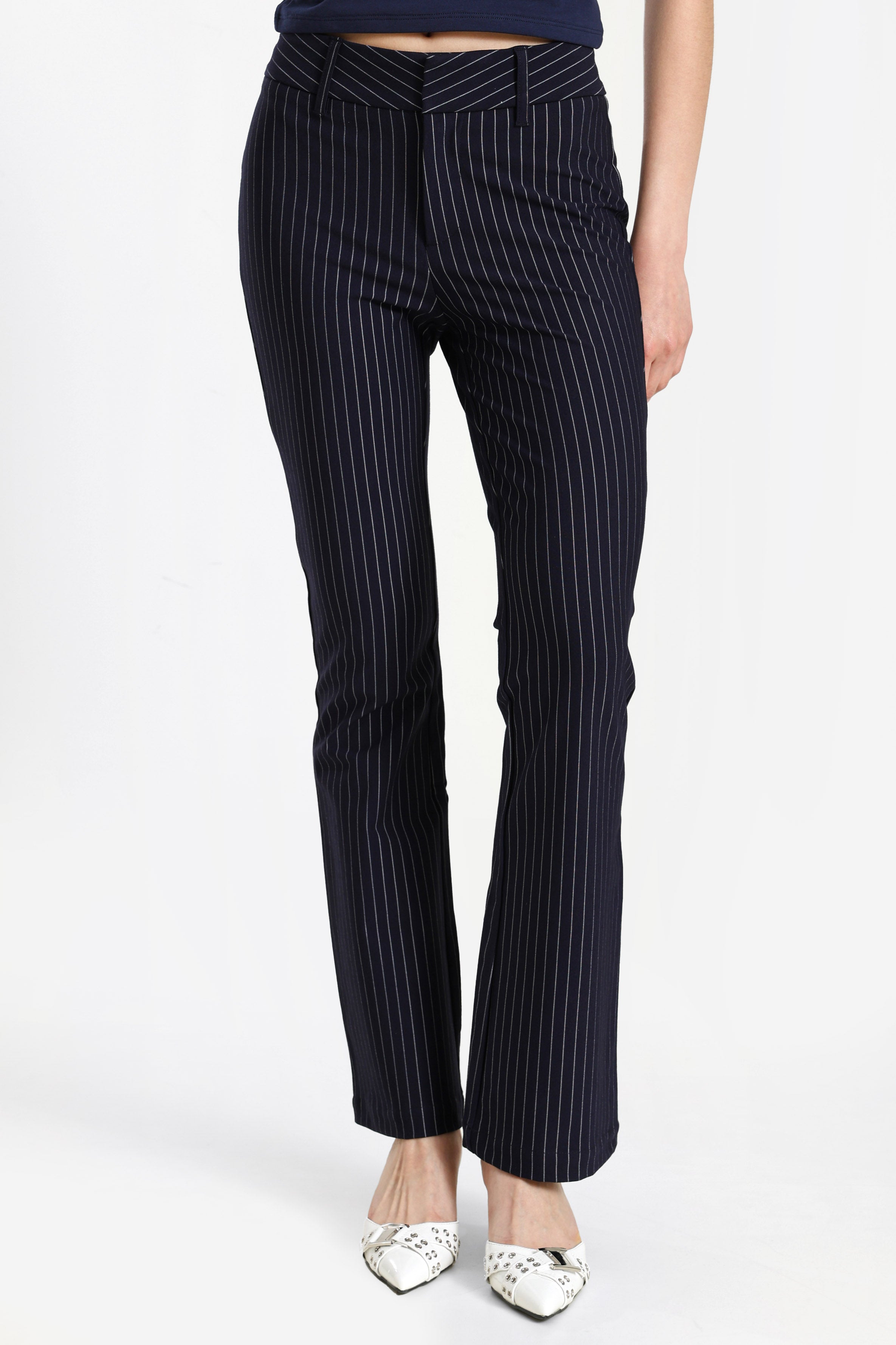 Pantalone a zampa - Bleu marine