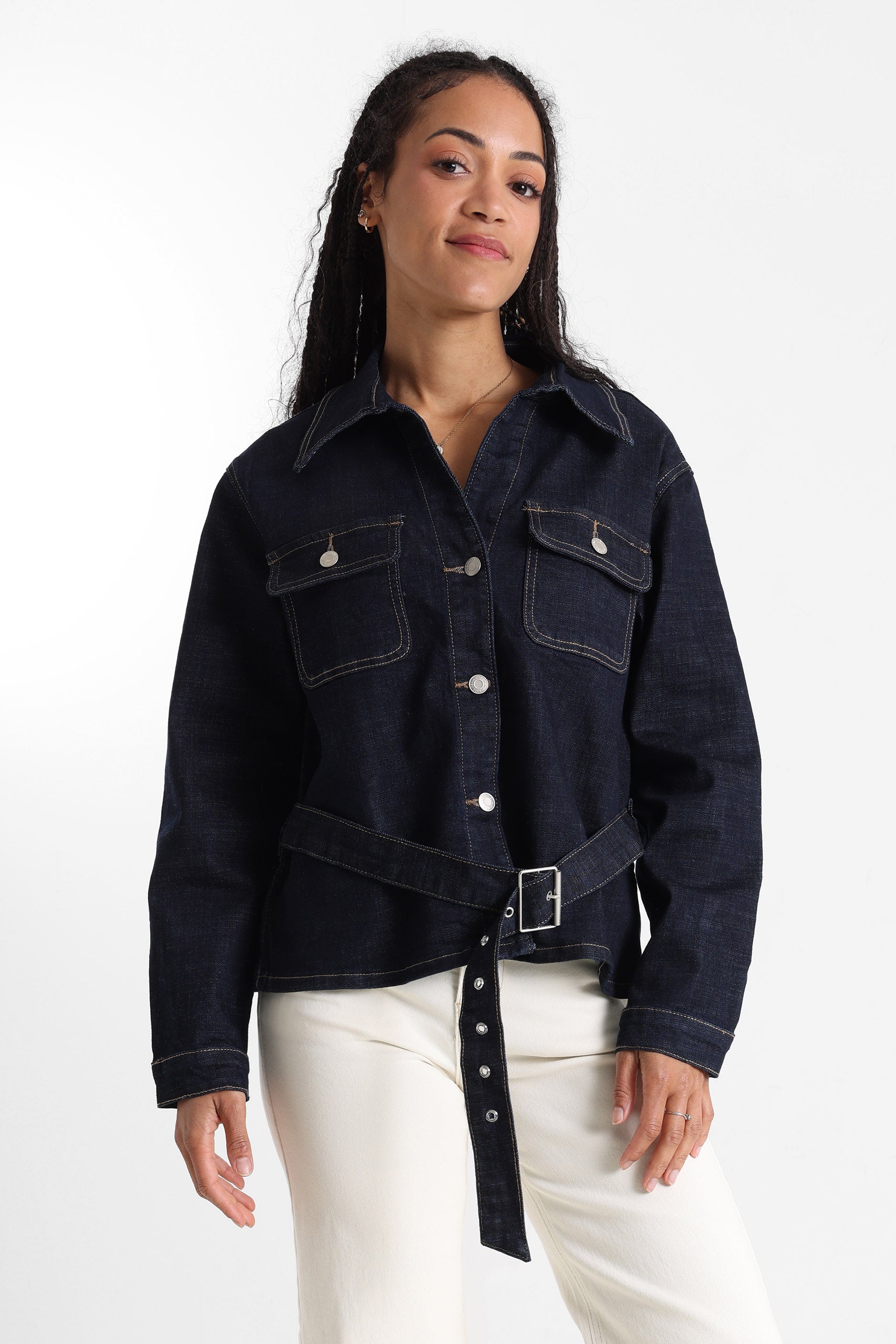 Jeansjacke - Raw Blue