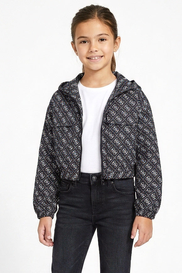 Crop Windbreaker - Black