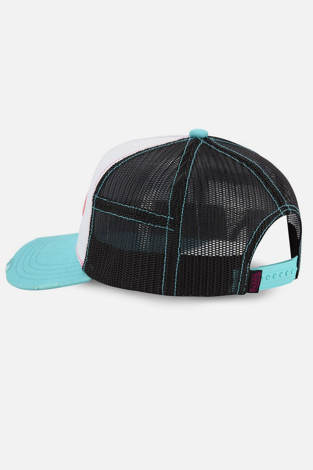 Casquette trucker / snapback - White + Black + Turquoise