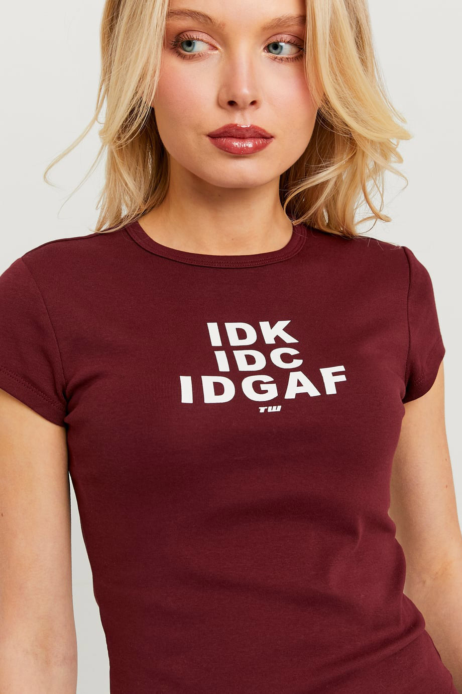 Crop T-Shirt - Bordeaux