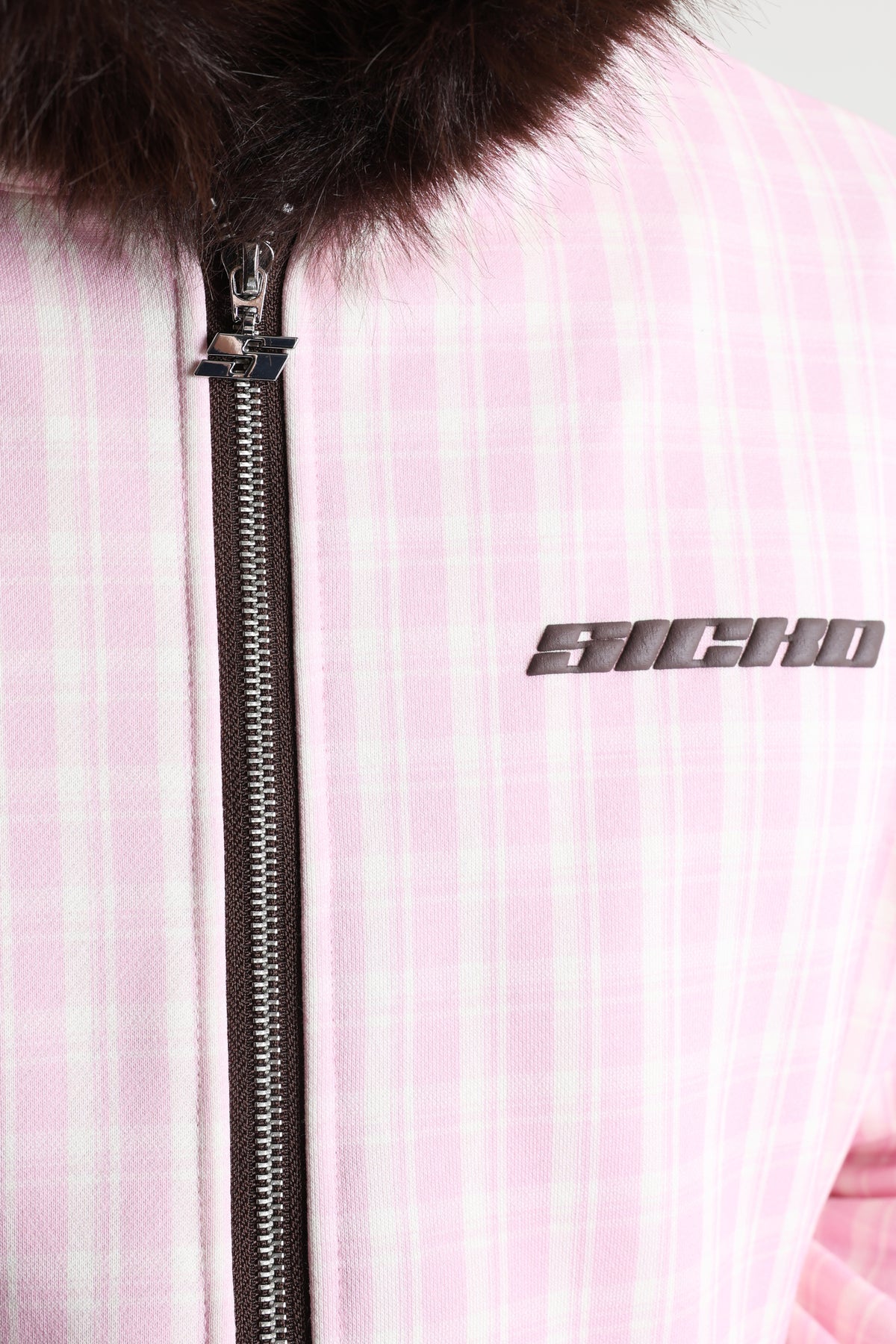 Leichte Bomberjacke - Hellrosa + Offwhite