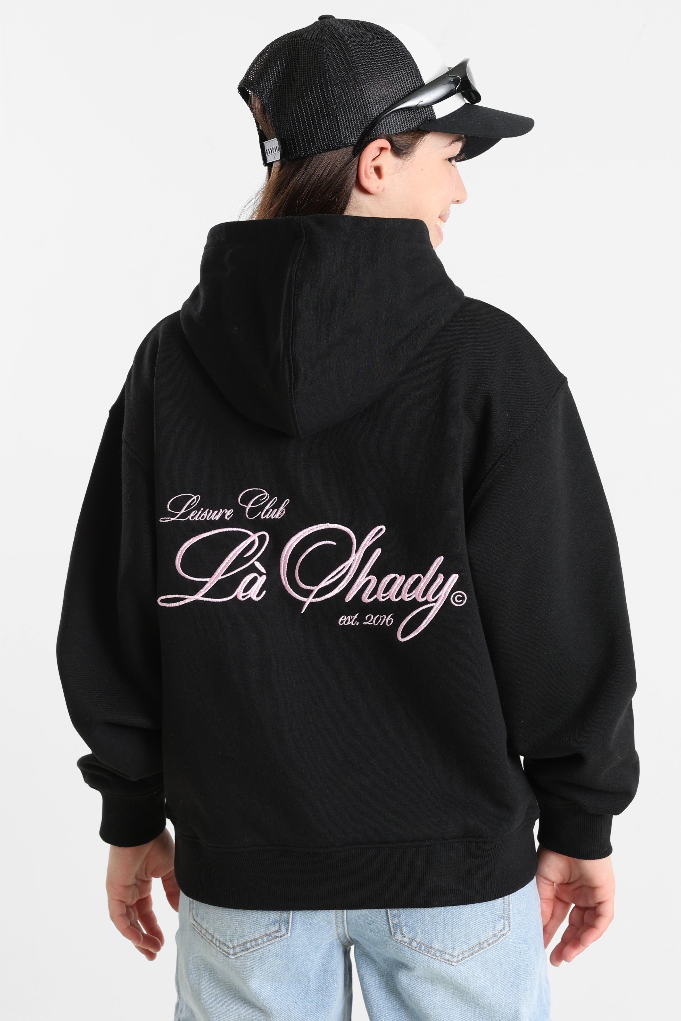 Oversize Kapuzensweatshirt - Schwarz