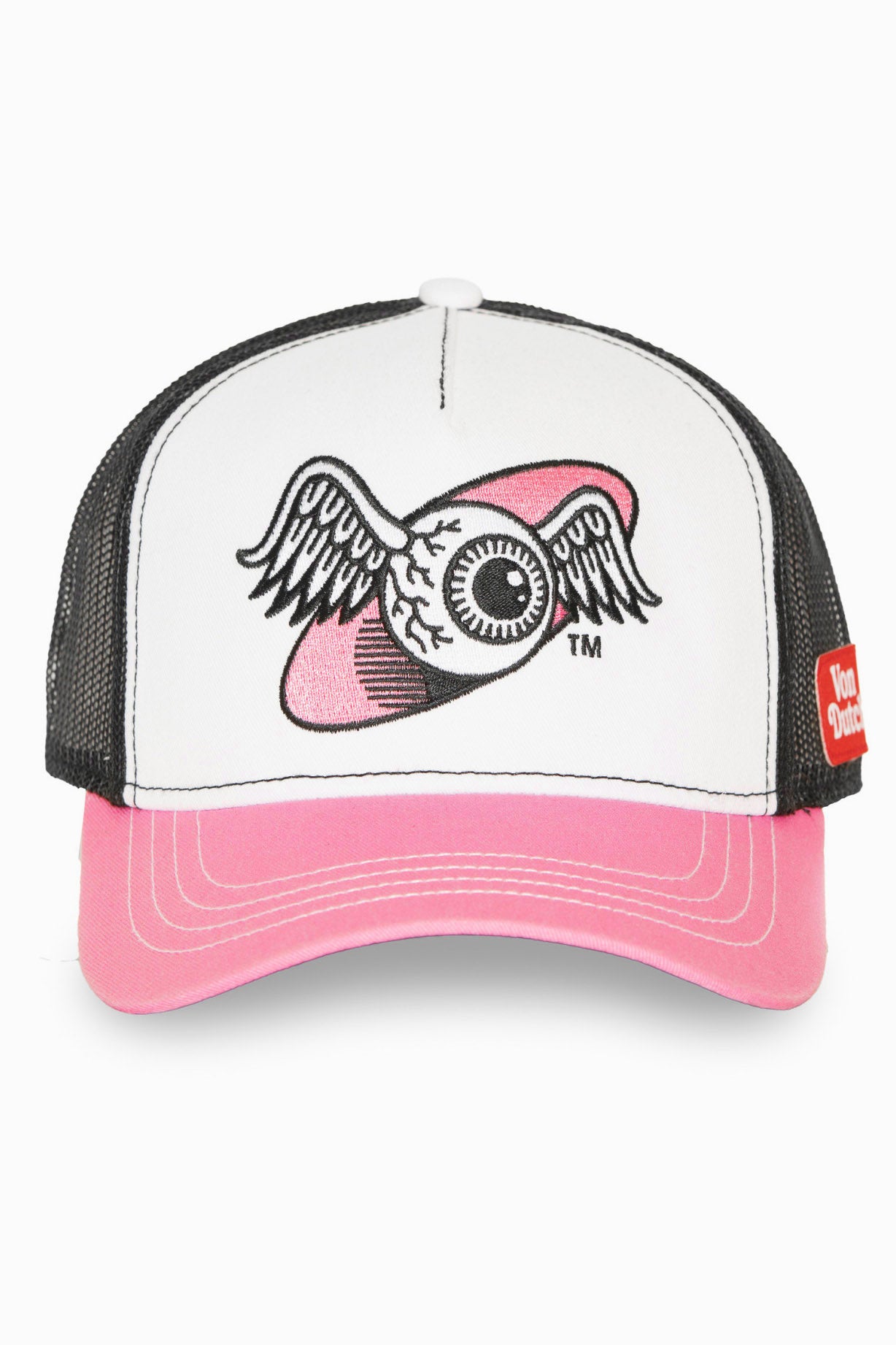 Trucker Cap / Snapback - White + Rose + Black